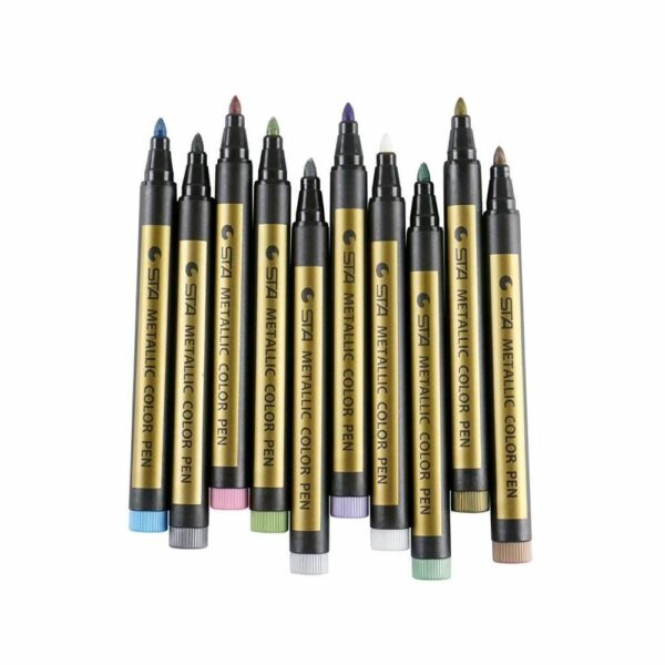 Lot de 10 marqueurs métalliques pour scrapbooking
