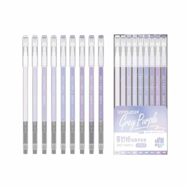 Lot de 9 stylos gel gris violet pour scrapbooking