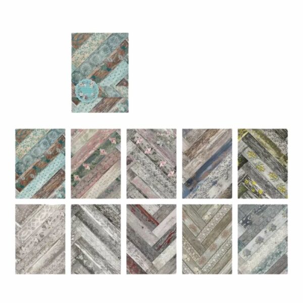 30 papiers scrapbooking bois chevrons vintage