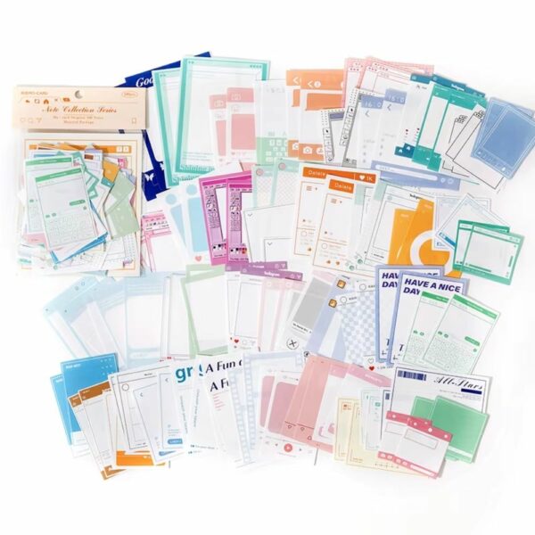 Lot de 100 encarts colorés pour scrapbooking
