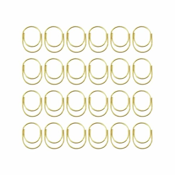 Trombones ovales dorés pour scrapbooking lot de 24