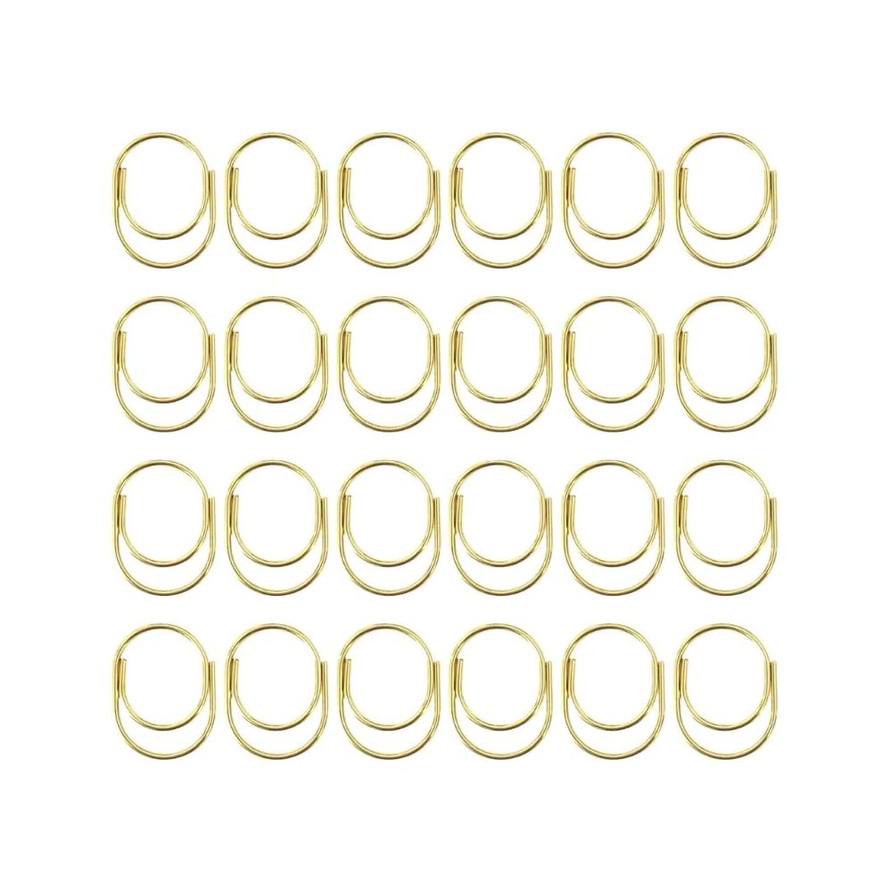 Trombones ovales dorés pour scrapbooking lot de 24