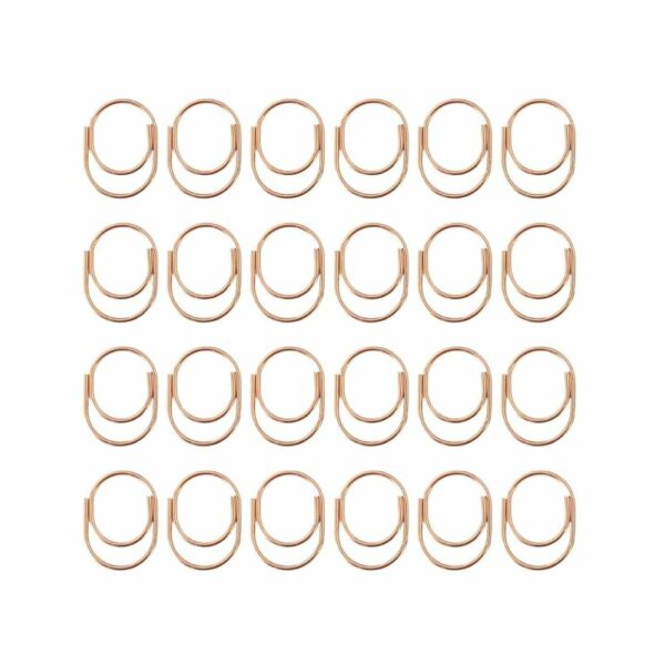 Trombones ovales rose gold pour scrapbooking lot de 24