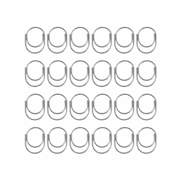 Trombones ovales argentés pour scrapbooking lot de 24